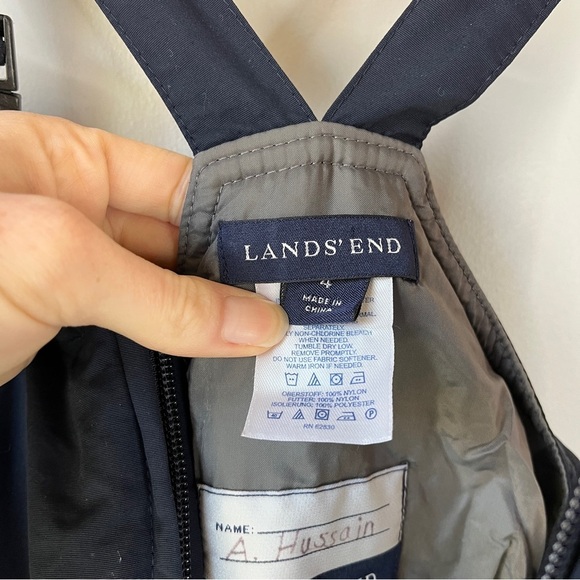 Land’s End Navy Snowsuit Kids Snow Bib - Picture 3 of 9